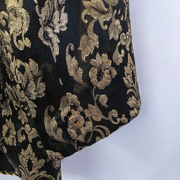 Evan-Picone Womens Luxury Brocade Blazer Jacket Gold & Black Size 10 - Picture 9 of 12